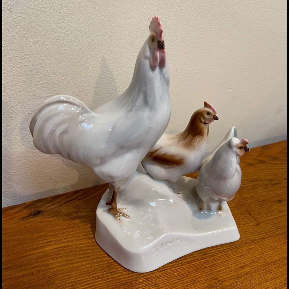 Zsolnay Hungary Chicken Figurine